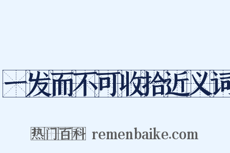 一发而不可收拾近义词是什么意思的图片